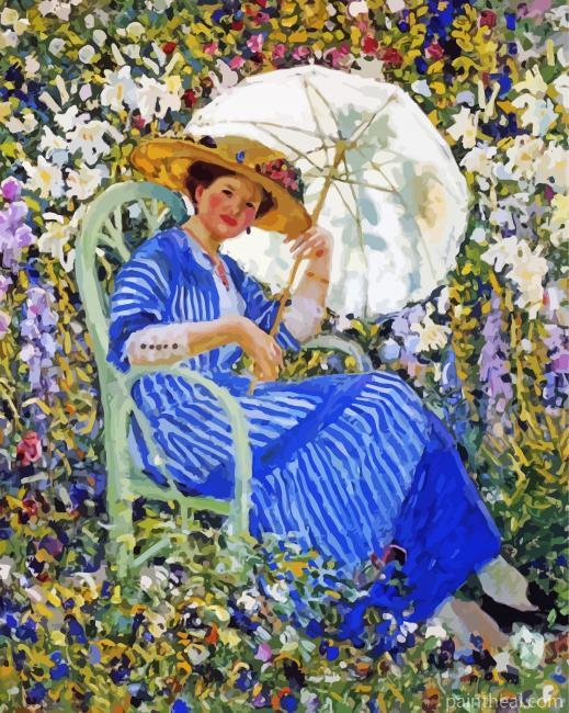 Woman In Garden Art Painting By Numbers Kits