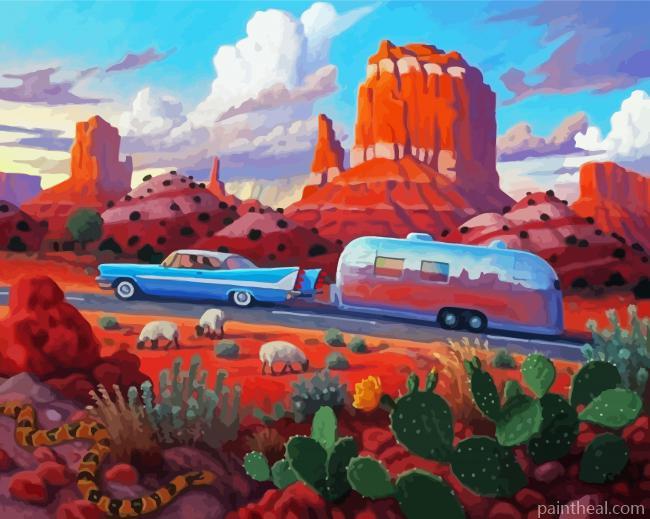 Happy In The Desert Painting By Numbers Kits
