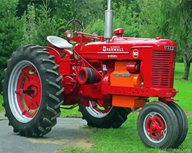Red Farmall Painting By Numbers Kits