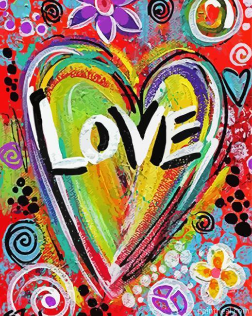 Aesthetic Love And Hearts Painting By Numbers Kits