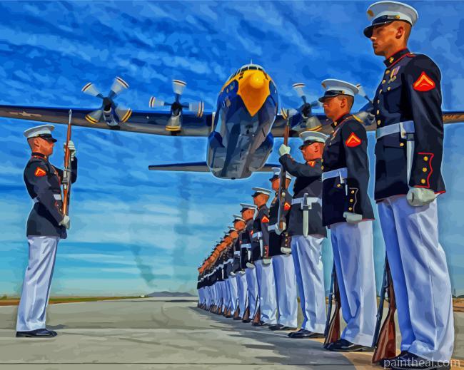 USMC Drill Team Painting By Numbers Kits
