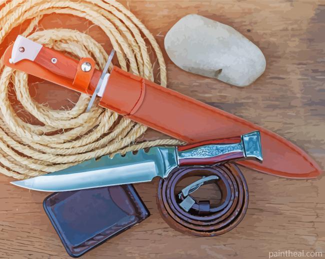 Traditional Hunting Equipment Painting By Numbers Kits