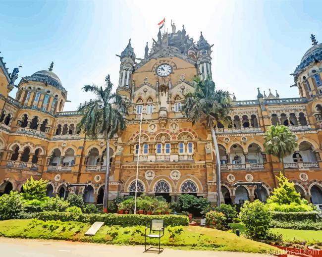 Victoria Terminus India Painting By Numbers Kits