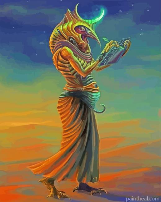 Egyptian God Thoth Painting By Numbers Kits