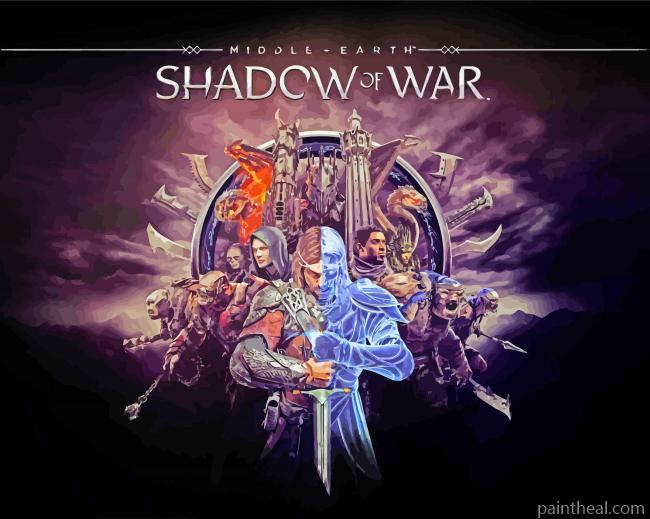 Middle Earth Shadow Of War Poster Painting By Numbers Kits