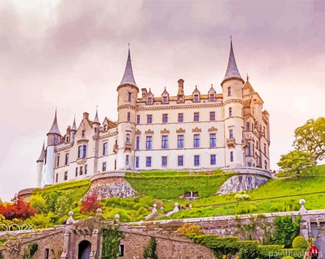 Dunrobin Castle Scotland Painting By Numbers Kits