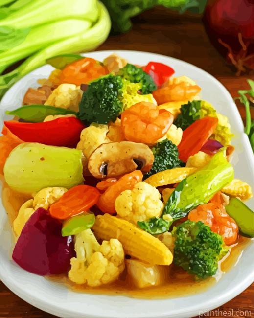 Chop Suey Dish Painting By Numbers Kits