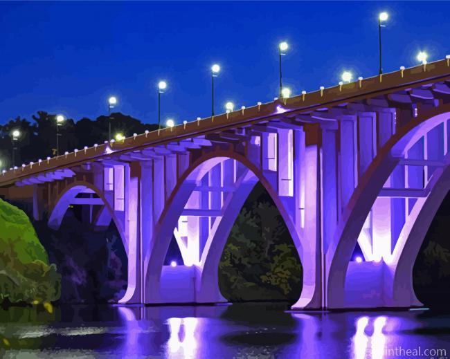 Henley Street Bridge In Knoxville Painting By Numbers Kits