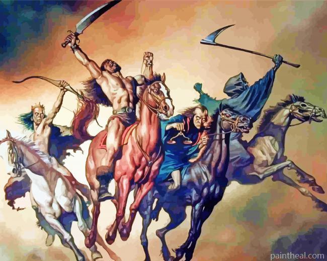 Four Horseman Of The Apocalypse Painting By Numbers Kits