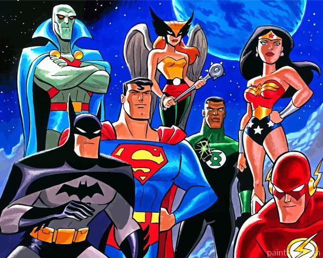 Aesthetic The Justice League Painting By Numbers Kits