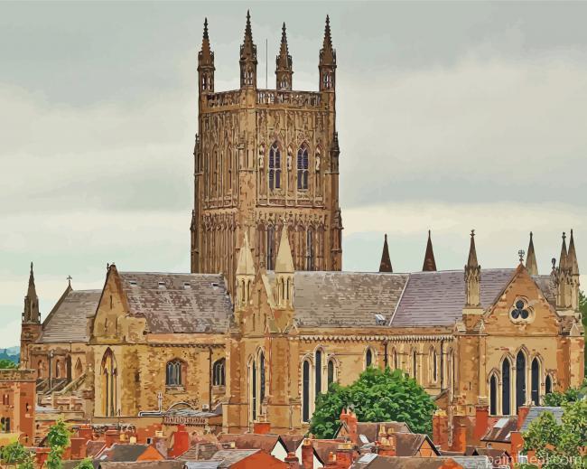 Massachusetts Worcester Cathedral Painting By Numbers Kits