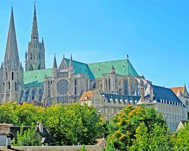 Chartres Cathedral Building In France Painting By Numbers Kits