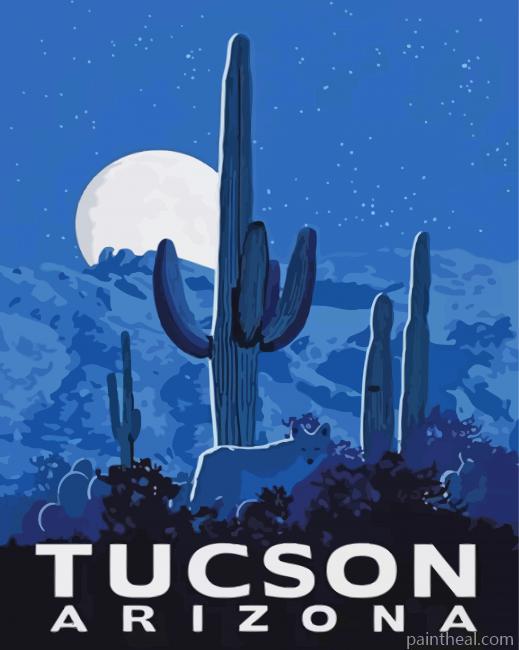 Cute Arizona Poster Painting By Numbers Kits