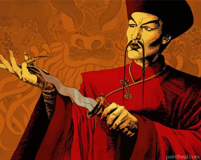 Fu Manchu Illustration Painting By Numbers Kits