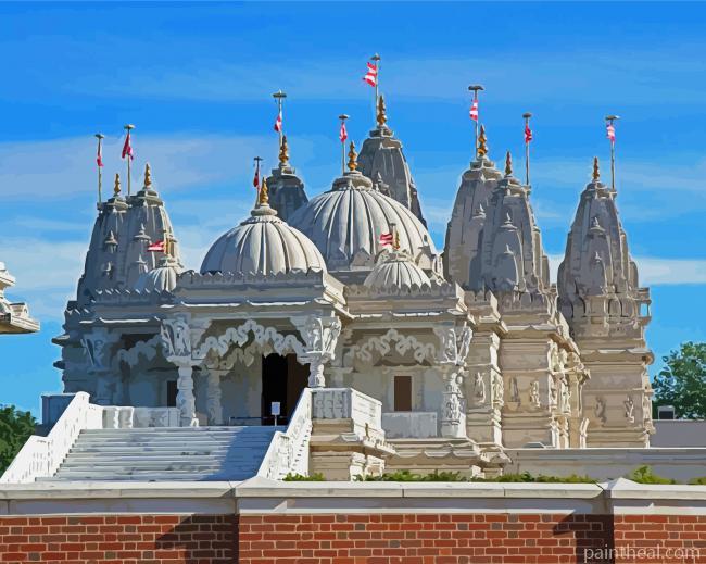 Neasden Indian Temple Painting By Numbers Kits