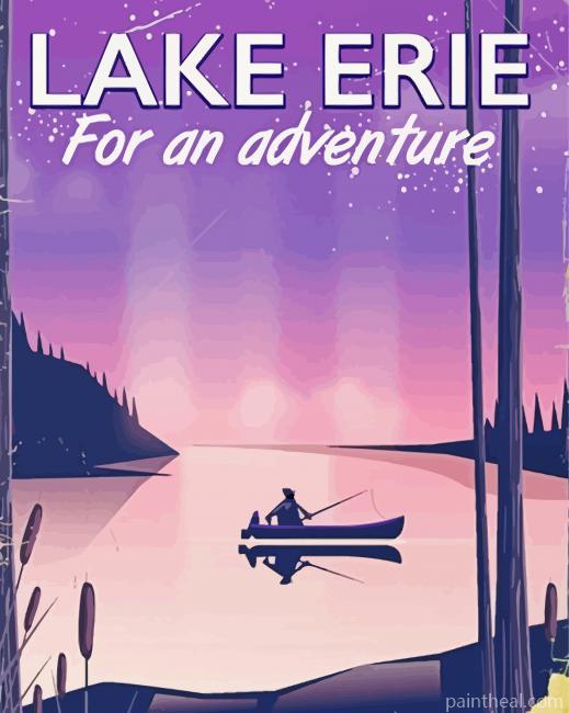 Lake Erie Poster Painting By Numbers Kits