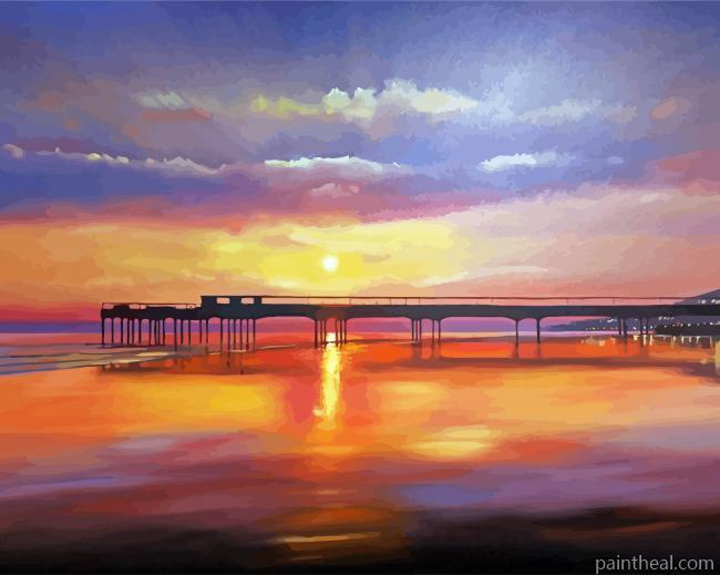 Bournemouth Pier At Sunset Painting By Numbers Kits