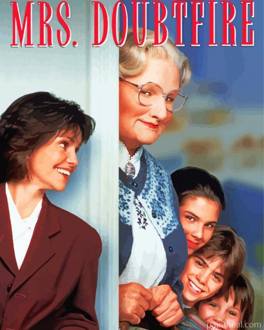 Mrs Doubtfire Movie Poster Painting By Numbers Kits