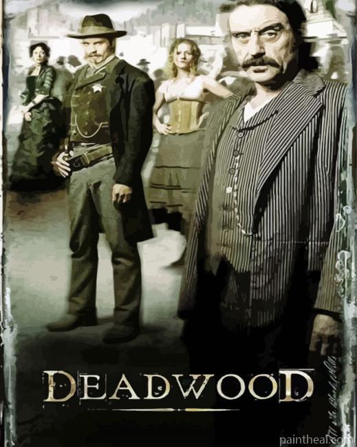 Deadwood Vintage Poster Painting By Numbers Kits