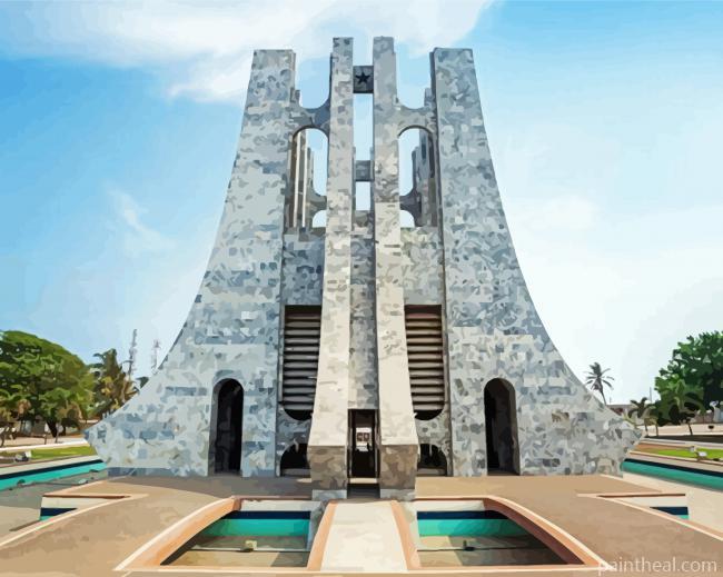 Kwame Nkrumah Mausoleum Ghana Painting By Numbers Kits
