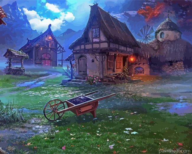 Fantasy Village Painting By Numbers Kits