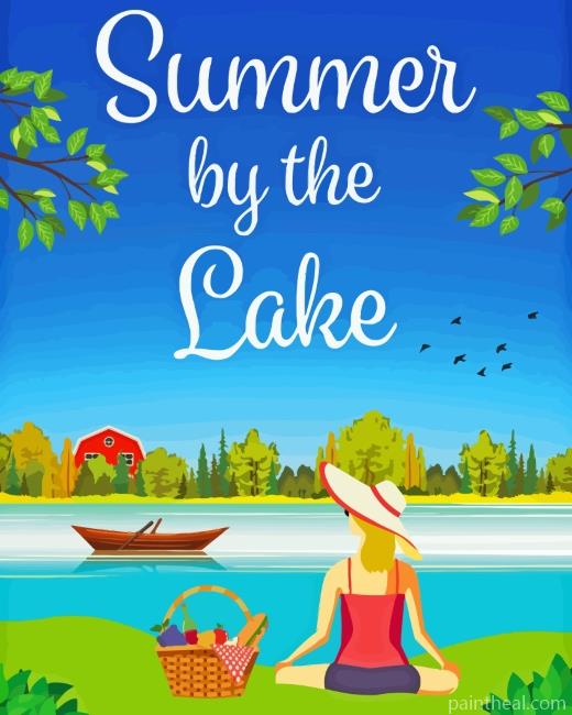 Summer At The Lake Poster Painting By Numbers Kits