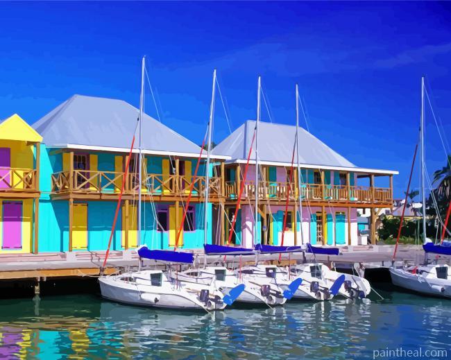 Heritage Quay Complex Antigua Painting By Numbers Kits