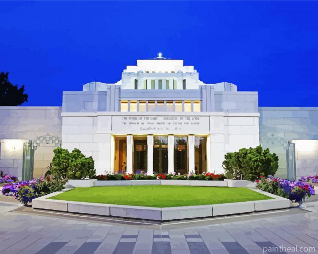 Cardston Alberta Temple Painting By Numbers Kits