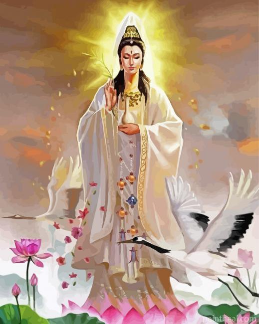 Aesthetic Quan Yin Painting By Numbers Kits