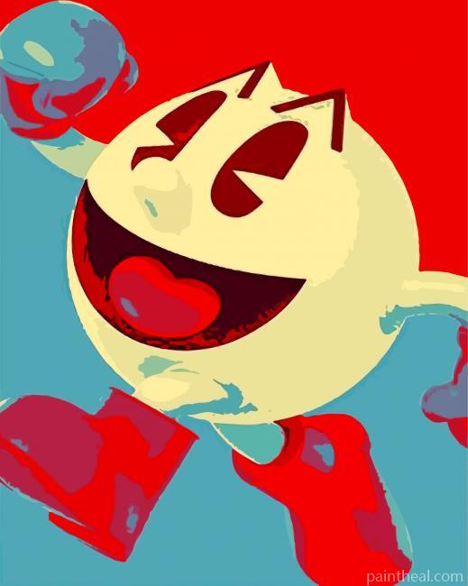 Pacman Illustration Painting By Numbers Kits