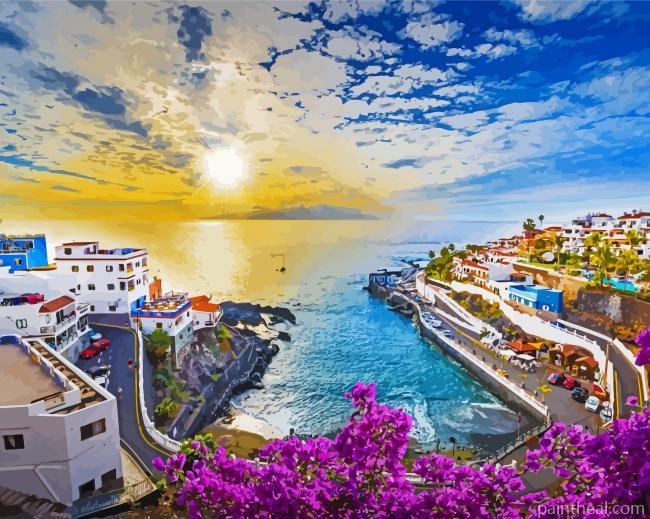 Canary Islands At Sunset Painting By Numbers Kits