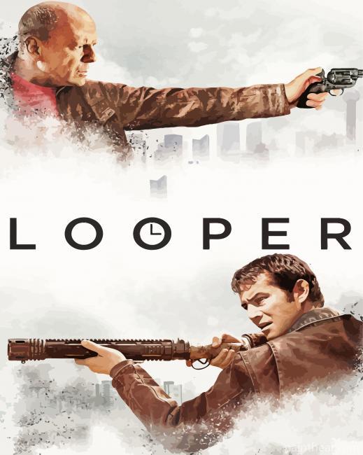Looper Movie Poster Painting By Numbers Kits