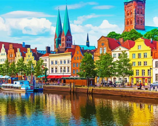 Kiel Buildings Painting By Numbers Kits