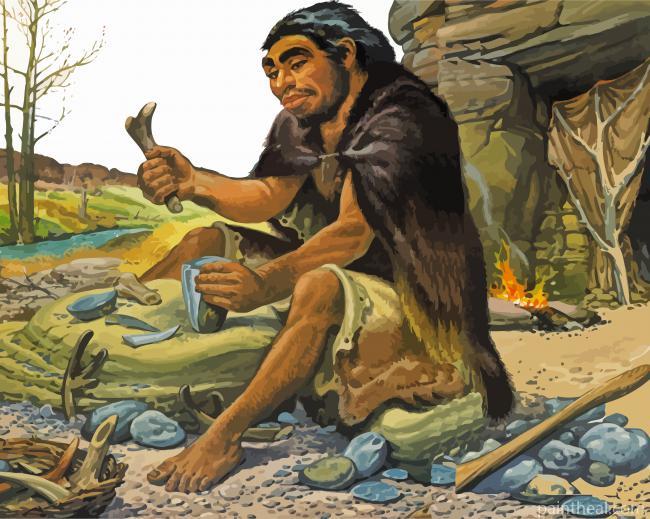 Prehistory Man Painting By Numbers Kits