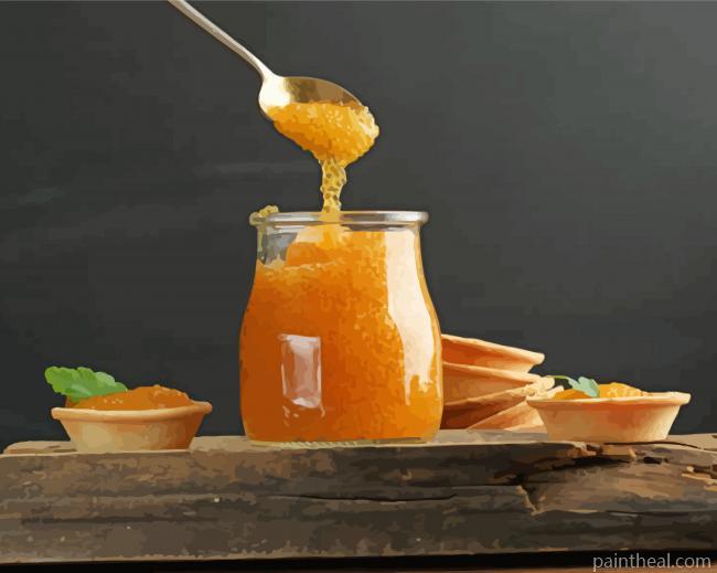 Fish Roe In Glass Jar Painting By Numbers Kits