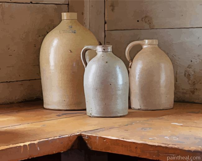 Aesthetic Old Jugs Painting By Numbers Kits