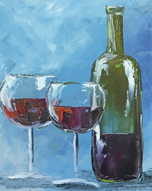 Red Wine Painting By Numbers Kits