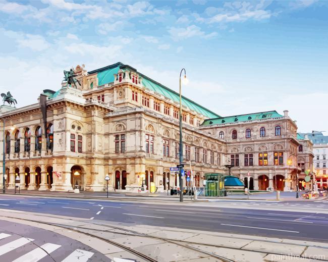 Austrian Alps Vienna State Opera Painting By Numbers Kits