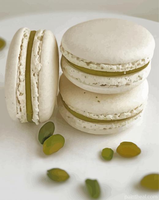 Tasty White Macarons Painting By Numbers Kits