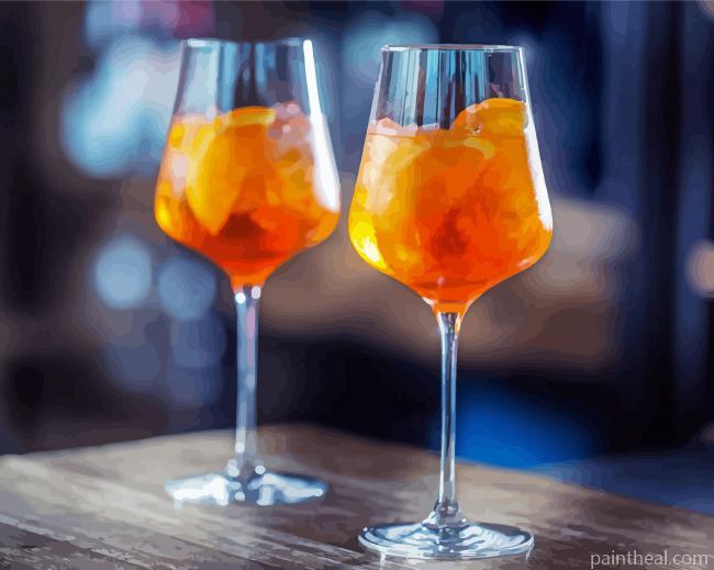 Aesthetic Aperol Drink Painting By Numbers Kits