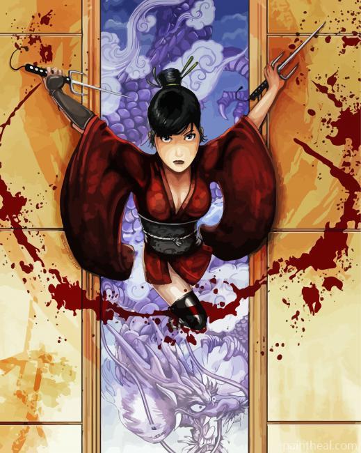 Kunoichi Female Ninja Art Painting By Numbers Kits