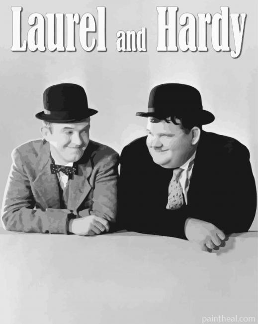 Laurel And Hardy Poster Painting By Numbers Kits