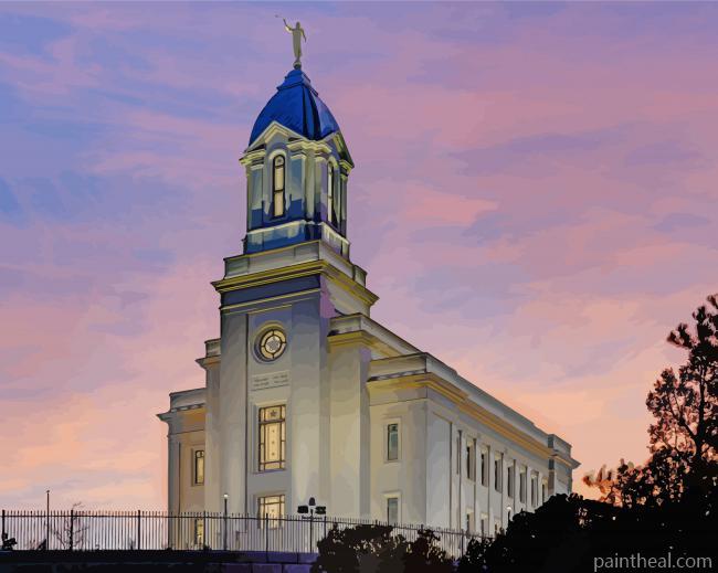 Cedar Sunset City Temple Painting By Numbers Kits
