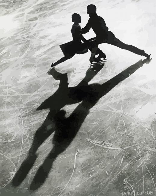 Ice Skating Dancers Painting By Numbers Kits