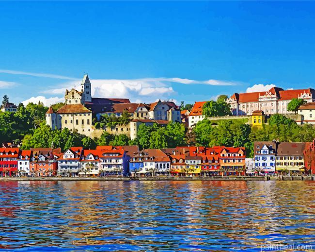 Buildings By Bodensee In Germany Painting By Numbers Kits