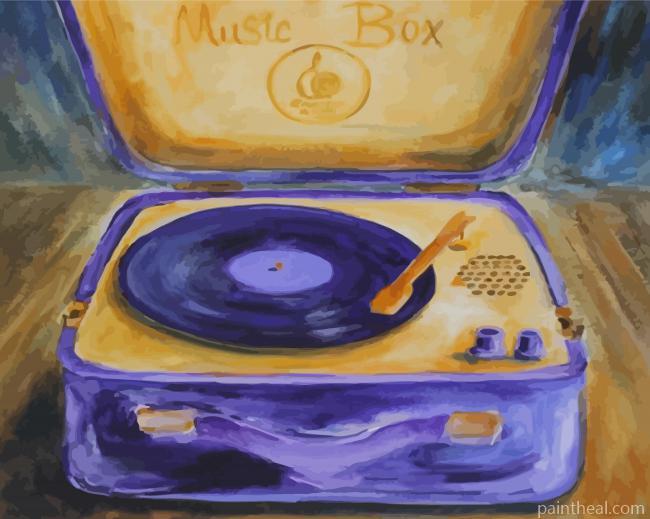 Aesthetic Record Player Art Painting By Numbers Kits