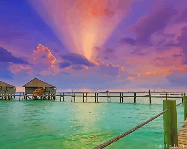 Walkaway To Beach Landscape Painting By Numbers Kits