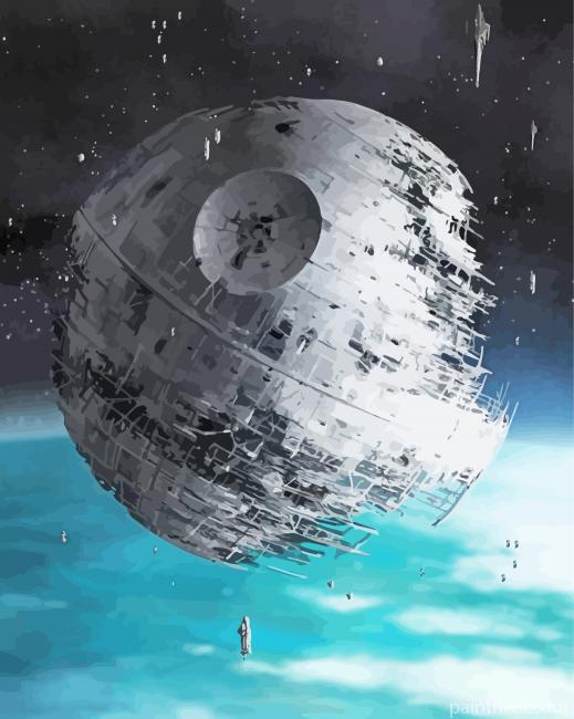 Death Star Object Painting By Numbers Kits