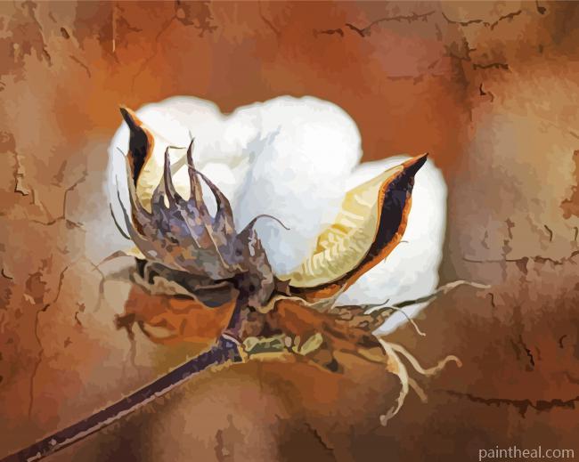 Cotton Plant Art Painting By Numbers Kits