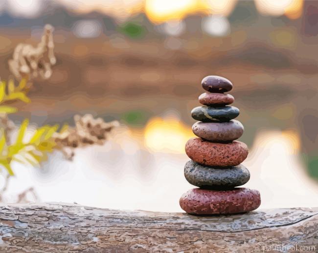 Aesthetic Zen Stones Painting By Numbers Kits